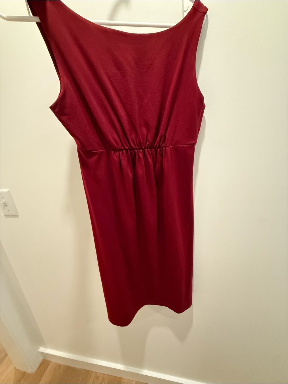 Susana Monaco One-Shoulder Wine Red Dress